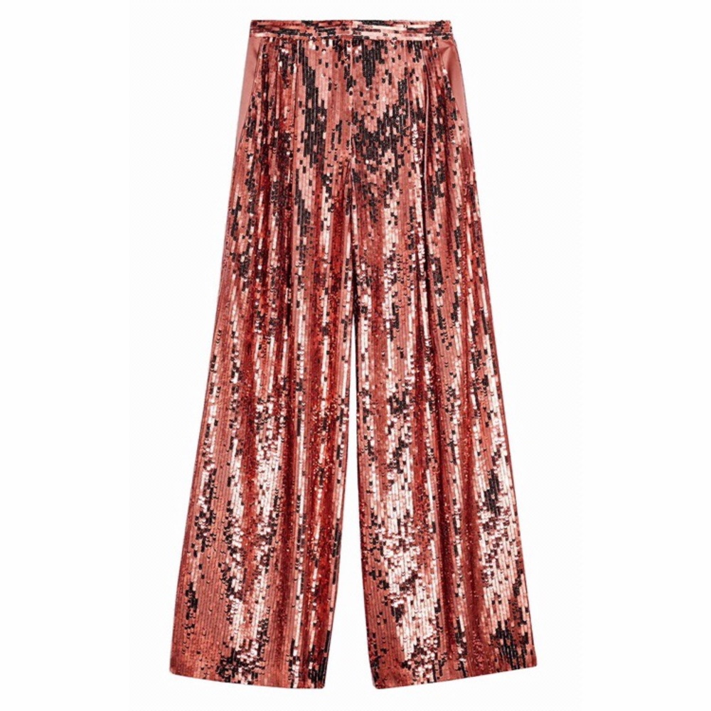 Topshop Rose Gold Sequin Pants